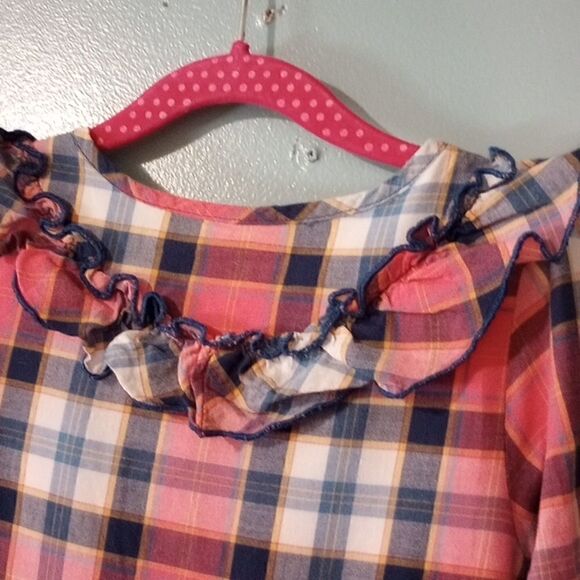 Rare edition girls pink plaid long sleeve dress - Picture 6 of 9